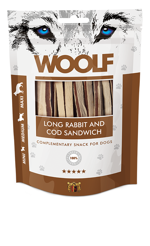 Woolf - Long rabbit and cod sandwich 100g