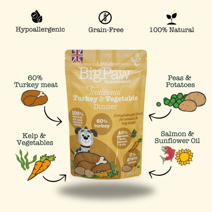 Traditional Turkey & Vegetable Dinner 85g