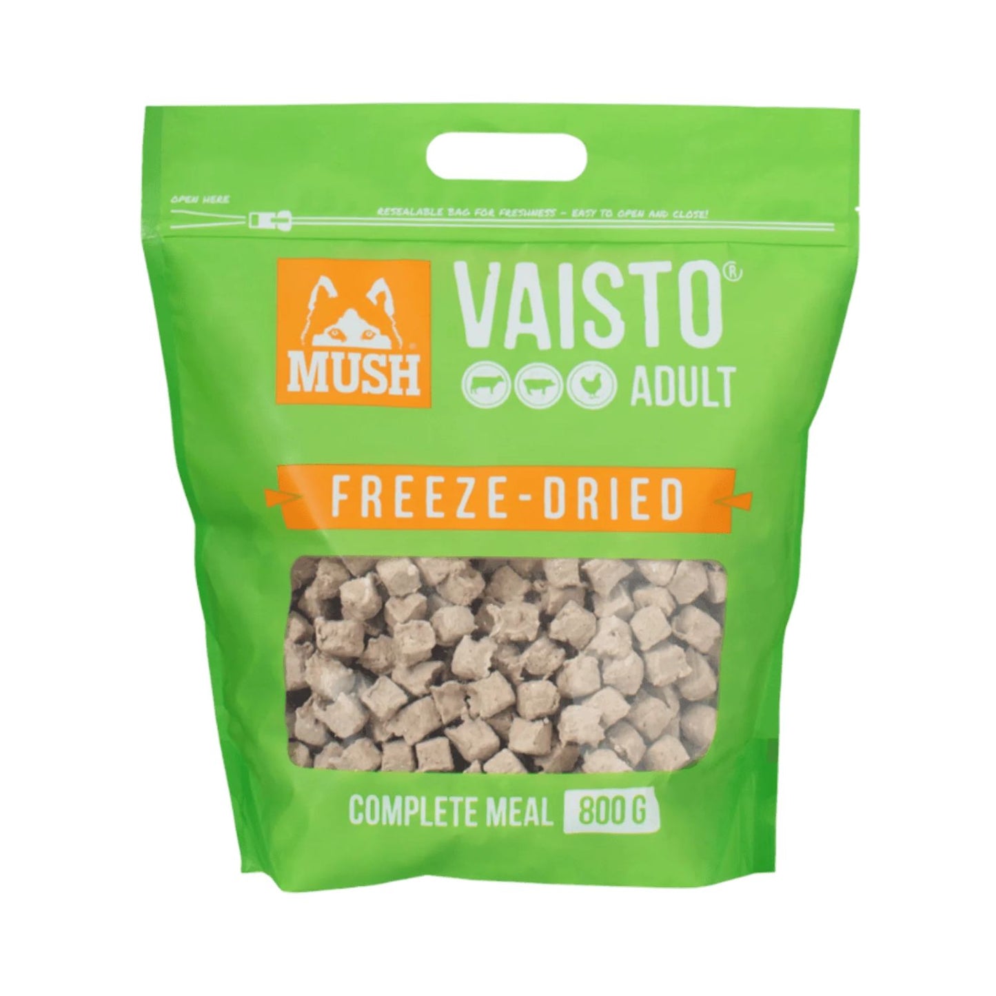 Mush Vaisto - Frysetørket Råfôr Storfe, Svin og kylling