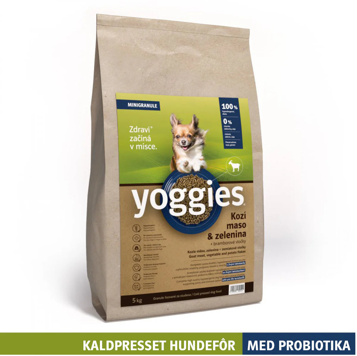 Yoggies Kaldpresset MINI 5kg - Geit