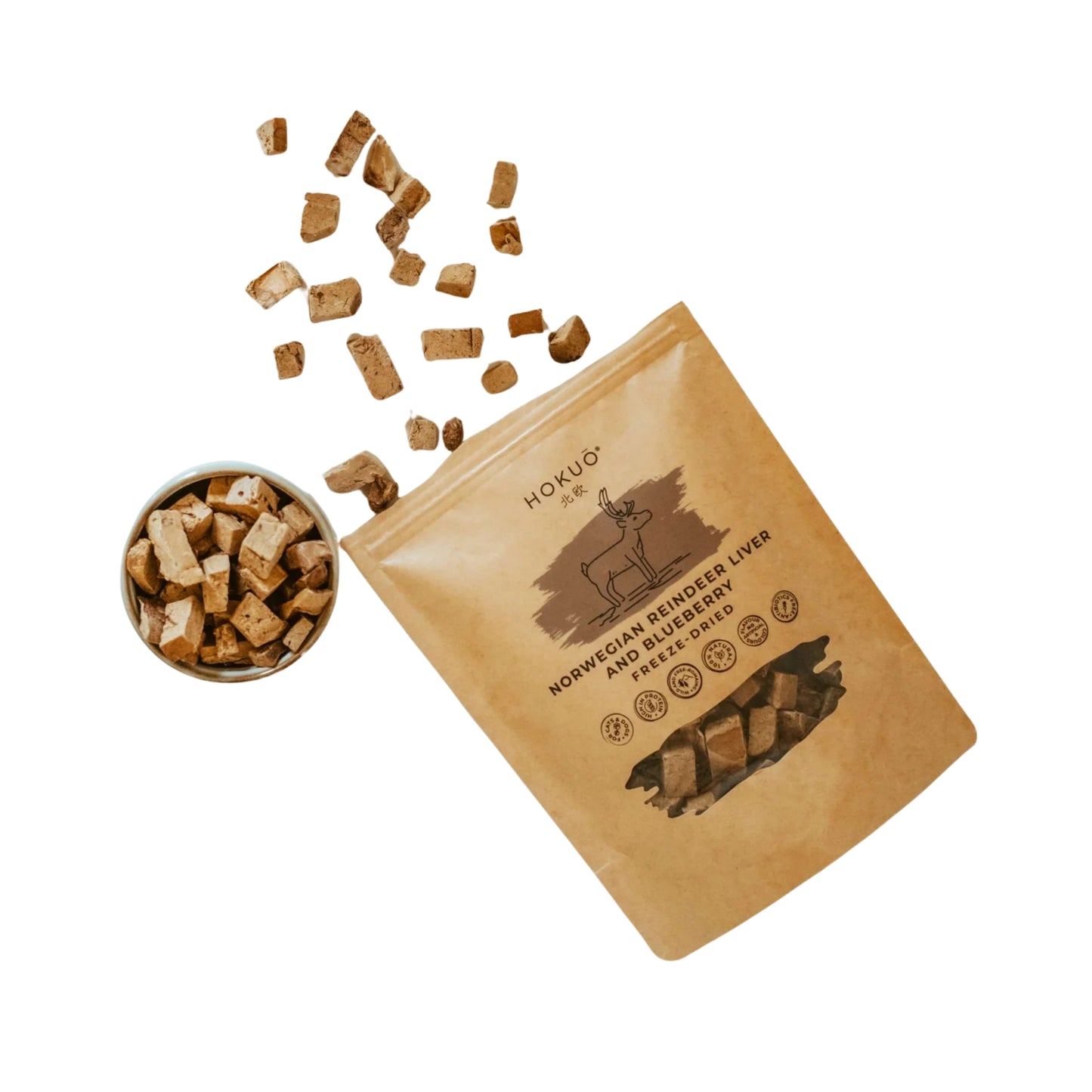 Hokuo Reinsdyrlever & Blåbær 100g