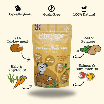 Traditional Turkey & Vegetable Dinner 85g