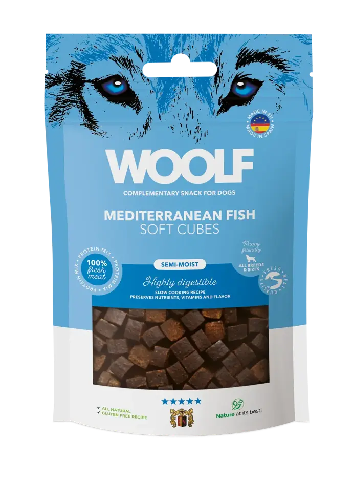 Woolf Soft Cubes Mediterranean fish 100g