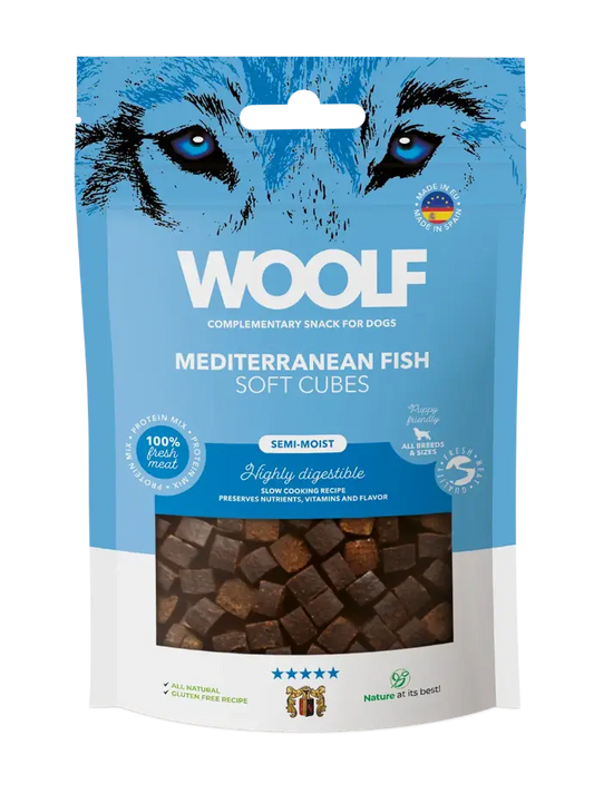 Woolf Soft Cubes Mediterranean fish 100g