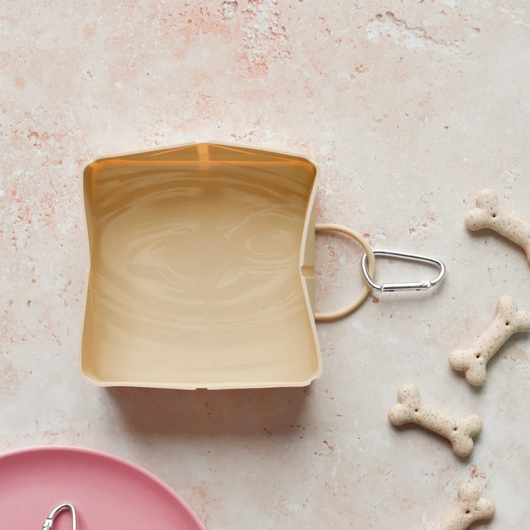 CocoPup Sammenleggbar Reiseskål - Beige