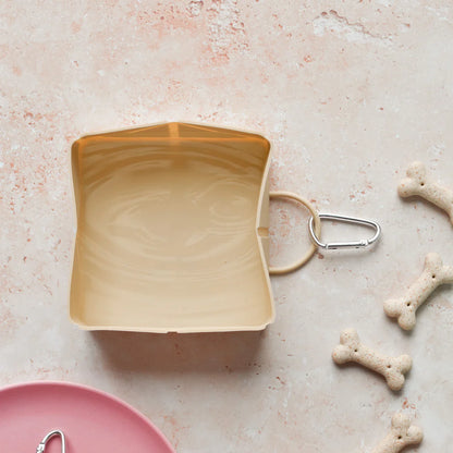 CocoPup Sammenleggbar Reiseskål - Beige