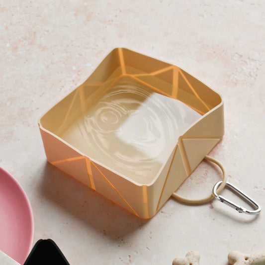 CocoPup Sammenleggbar Reiseskål - Beige