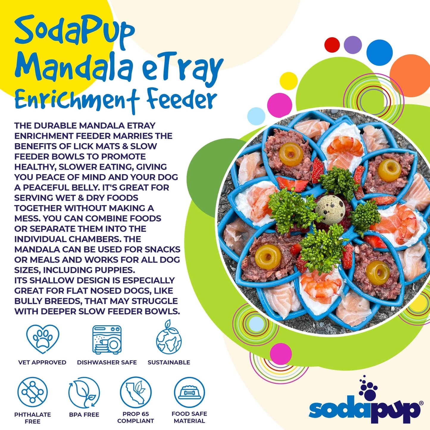 Sodapup Mandala SlowFeeder - grønn