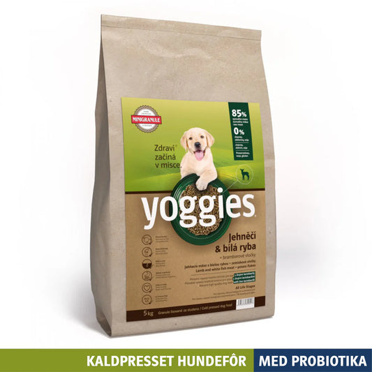 Yoggies Kaldpresset - Lam og Hvit Fisk MINI 5kg