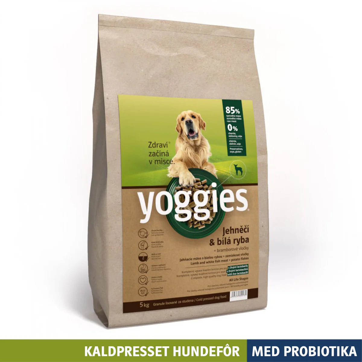 Yoggies Kaldpresset - Lam og Hvit Fisk 5kg